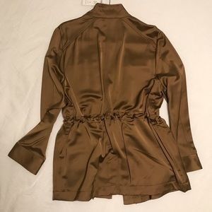 Chicos Satin Jacket Size 2 (12-14) (L)